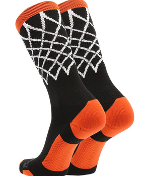 MadSportsStuff socks Elite Basketball Socks with Net Crew length - made in the USA