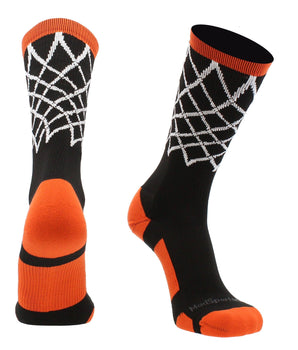 MadSportsStuff socks Elite Basketball Socks with Net Crew length - made in the USA