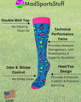 MadSportsStuff socks Exotic Leopard Over The Calf Athletic Socks