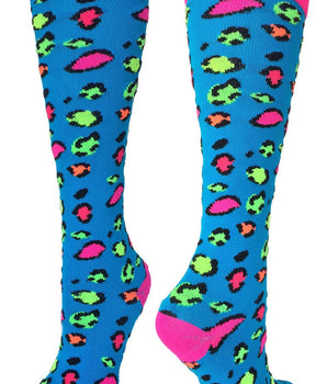 MadSportsStuff socks Exotic Leopard Over The Calf Athletic Socks