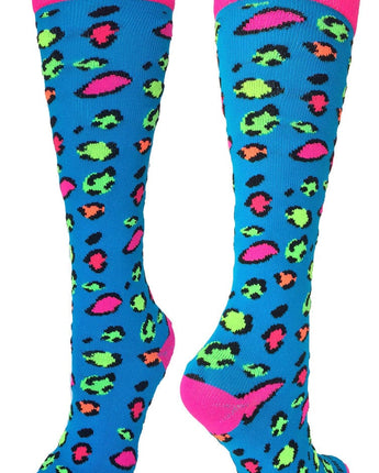 MadSportsStuff socks Exotic Leopard Over The Calf Athletic Socks