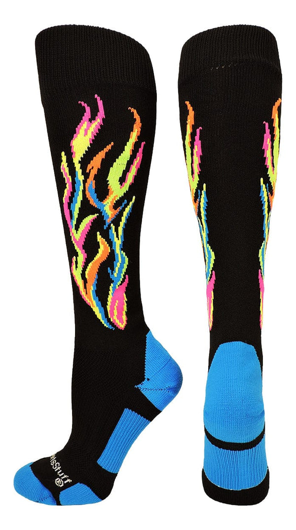 MadSportsStuff socks Flame Soccer Style Over the Calf Athletic Socks (multiple colors)