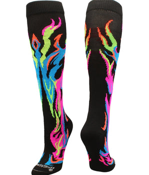 MadSportsStuff socks Flame Socks Athletic Over the Calf Socks (multiple colors)