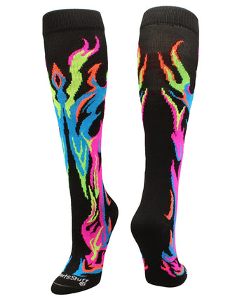 MadSportsStuff socks Flame Socks Athletic Over the Calf Socks (multiple colors)