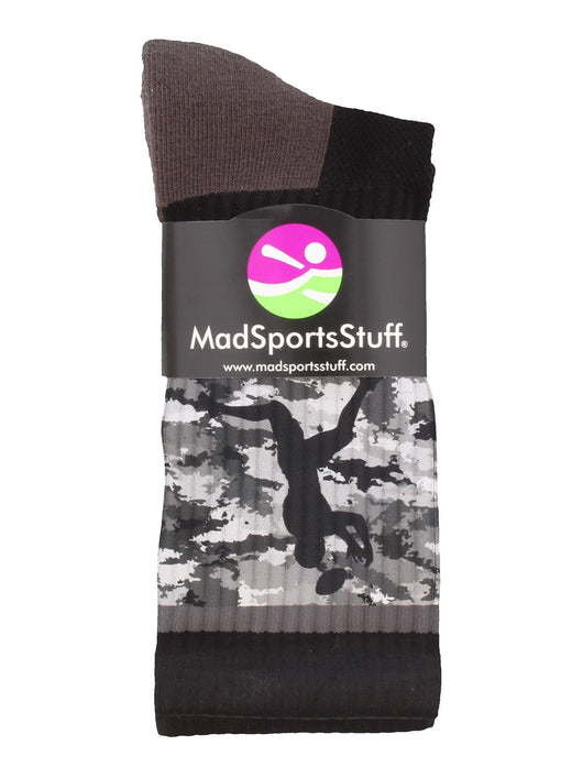 MadSportsStuff socks Football Socks with Player on Camo Background