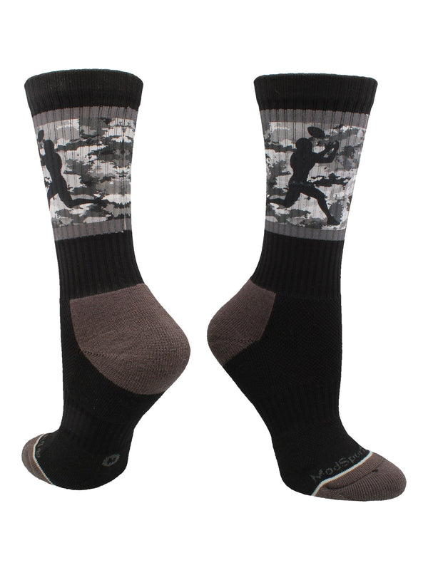 MadSportsStuff socks Football Socks with Player on Camo Background