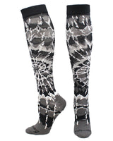 MadSportsStuff socks Graphite/Black/White / Medium Crazy Tie Dye Socks Over the Calf