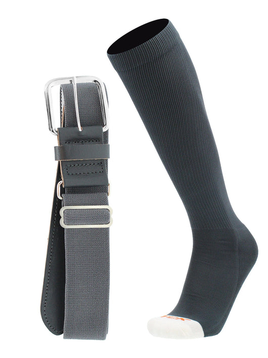 MadSportsStuff socks Graphite / Large Pro Line Softball Socks and Belt Combo Youth and Adult