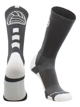 MadSportsStuff socks Graphite/White / Large Volleyball Logo Crew Socks (multiple colors)