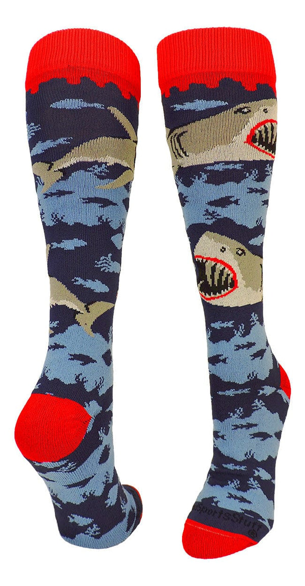 MadSportsStuff socks Great White Sharks Athletic Over the Calf Socks