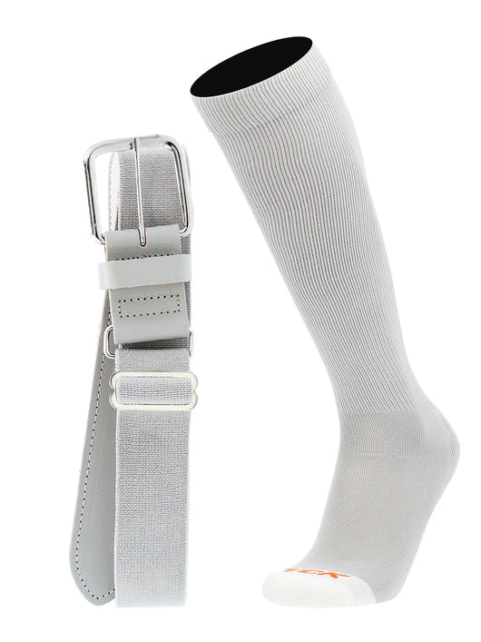 MadSportsStuff socks Grey / X-Large Pro Line Softball Socks and Belt Combo Youth and Adult