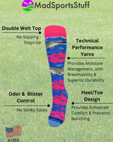 MadSportsStuff socks Happy Dolphins Athletic Over the Calf Socks