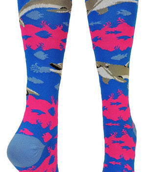 MadSportsStuff socks Happy Dolphins Athletic Over the Calf Socks