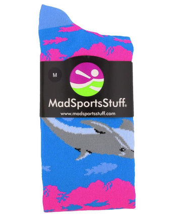 MadSportsStuff socks Happy Dolphins Athletic Over the Calf Socks