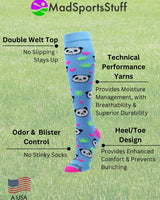 MadSportsStuff socks Happy Panda Bear Socks Over the Calf Length