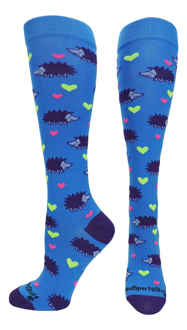 MadSportsStuff socks Hedgehog Love Over the Calf Athletic Socks
