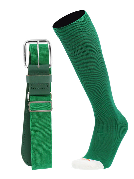 MadSportsStuff socks Kelly Green / X-Large Pro Line Softball Socks and Belt Combo Youth and Adult