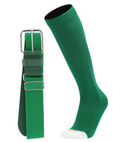 MadSportsStuff socks Kelly Green / X-Large Pro Line Softball Socks and Belt Combo Youth and Adult