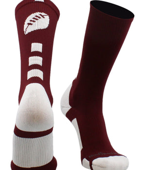 Football Logo Athletic Crew Socks - Made in USA