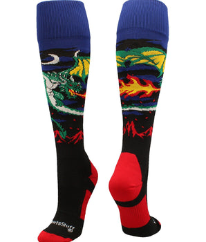 MadSportsStuff socks Medieval Dragon Over the Calf Athletic Socks