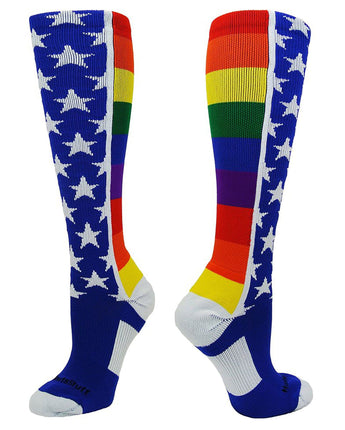 MadSportsStuff socks Multi / Large Rainbow Pride Over the Calf Socks