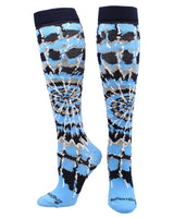 MadSportsStuff socks Navy/Columbia Blue/White / X-Small Crazy Tie Dye Socks Over the Calf