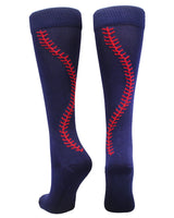 MadSportsStuff socks Navy/Red / Small Softball Socks with Stitches Over the Calf (multiple colors)