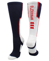 MadSportsStuff socks Navy/Red/White / Large Slugger Over the Calf Baseball Socks