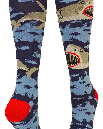 MadSportsStuff socks Navy/Scarlet/Grey / X-Small Great White Sharks Athletic Over the Calf Socks
