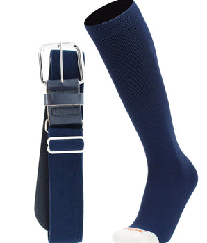 MadSportsStuff socks Navy / Small Pro Line Baseball Socks and Belt Combo Youth and Adult