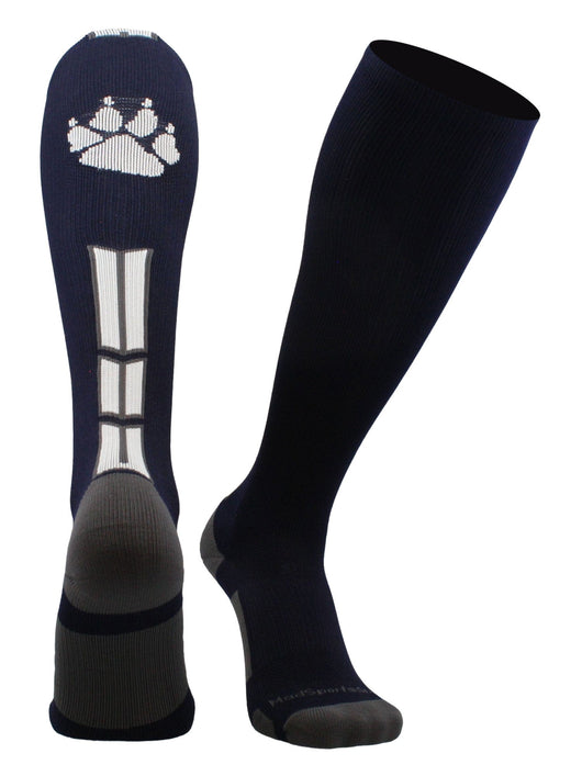 MadSportsStuff socks Navy/White/Graphite / Small Wild Paw Over the Calf Socks (multiple colors)