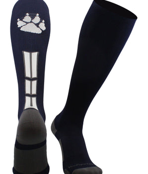 MadSportsStuff socks Navy/White/Graphite / Small Wild Paw Over the Calf Socks (multiple colors)