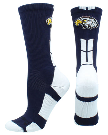 MadSportsStuff socks Navy/White / Large Eagles Logo Athletic Crew Socks (multiple colors)