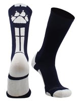 MadSportsStuff socks Navy/White / Large Wild Paws Athletic Crew Socks (multiple colors)