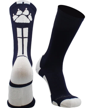 MadSportsStuff socks Navy/White / Large Wild Paws Athletic Crew Socks (multiple colors)