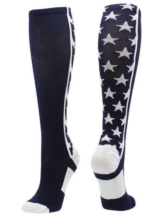 MadSportsStuff socks Navy/White / Small All Stars Socks Over the Calf Socks Softball Soccer