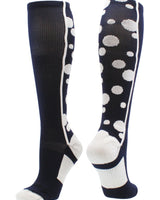MadSportsStuff socks Navy/White / Small Crazy Socks with Dots Over the Calf Socks Multi Colors