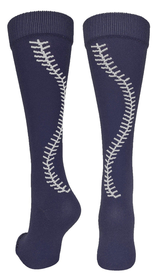 MadSportsStuff socks Navy/White / Small Softball Socks with Stitches Over the Calf (multiple colors)