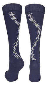 MadSportsStuff socks Navy/White / Small Softball Socks with Stitches Over the Calf (multiple colors)
