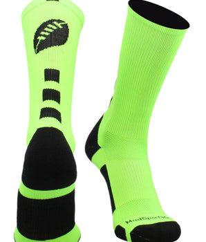 Football Logo Athletic Crew Socks - Made in USA