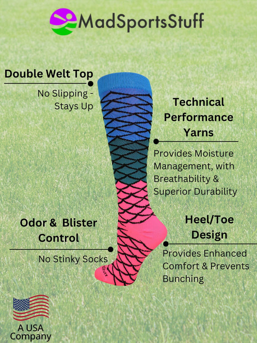 MadSportsStuff socks Neon Mermaid Athletic Over the Calf Socks