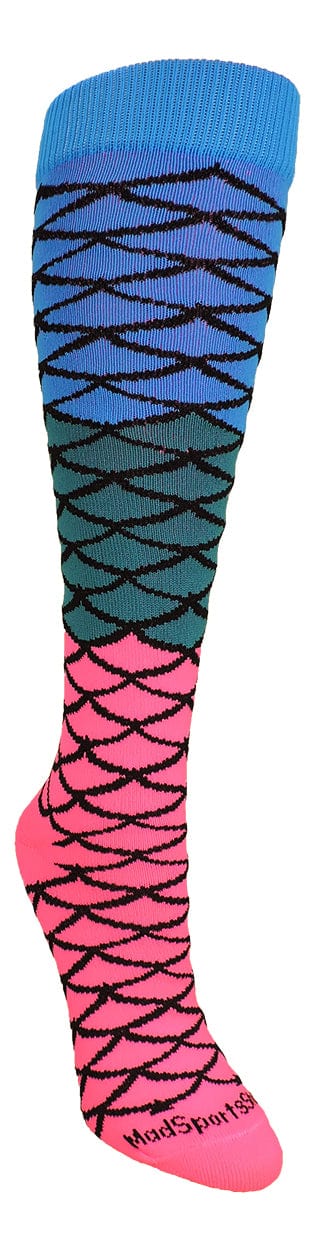 MadSportsStuff socks Neon Mermaid Athletic Over the Calf Socks