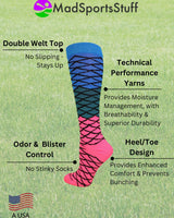 MadSportsStuff socks Neon Mermaid Athletic Over the Calf Socks
