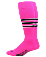 Striped Softball Socks Over the Calf Dugout Pattern D