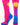 MadSportsStuff socks Neon Pink/Electric Blue / Small Softball Logo Athletic Crew Socks (multiple colors)