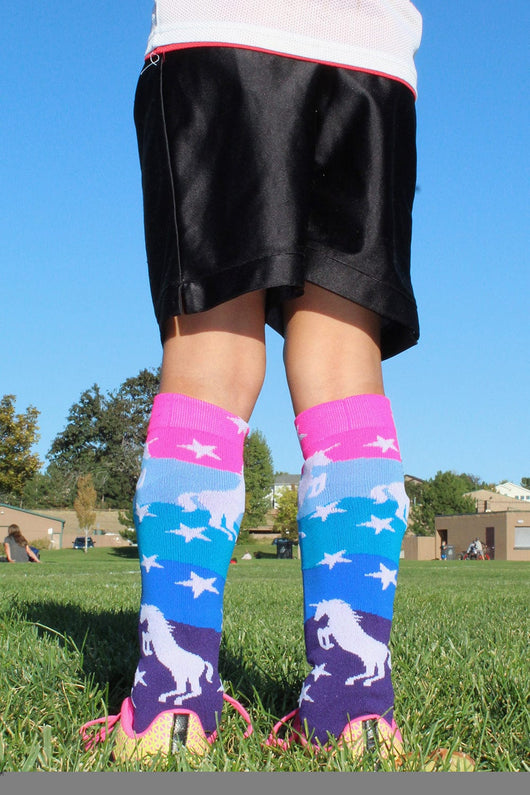 MadSportsStuff socks Neon Unicorn Athletic Over the Calf Socks