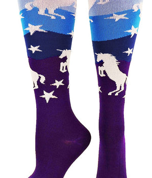 MadSportsStuff socks Neon Unicorn Athletic Over the Calf Socks