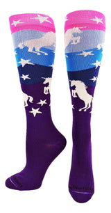 MadSportsStuff socks Neon Unicorn Athletic Over the Calf Socks