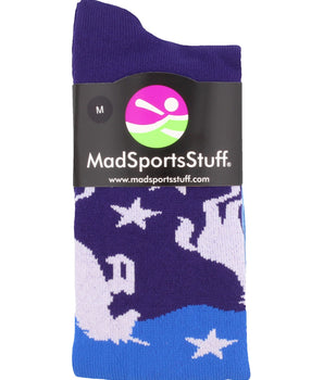 MadSportsStuff socks Neon Unicorn Athletic Over the Calf Socks