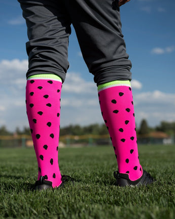 MadSportsStuff socks Neon Watermelon Athletic Over the Calf Socks